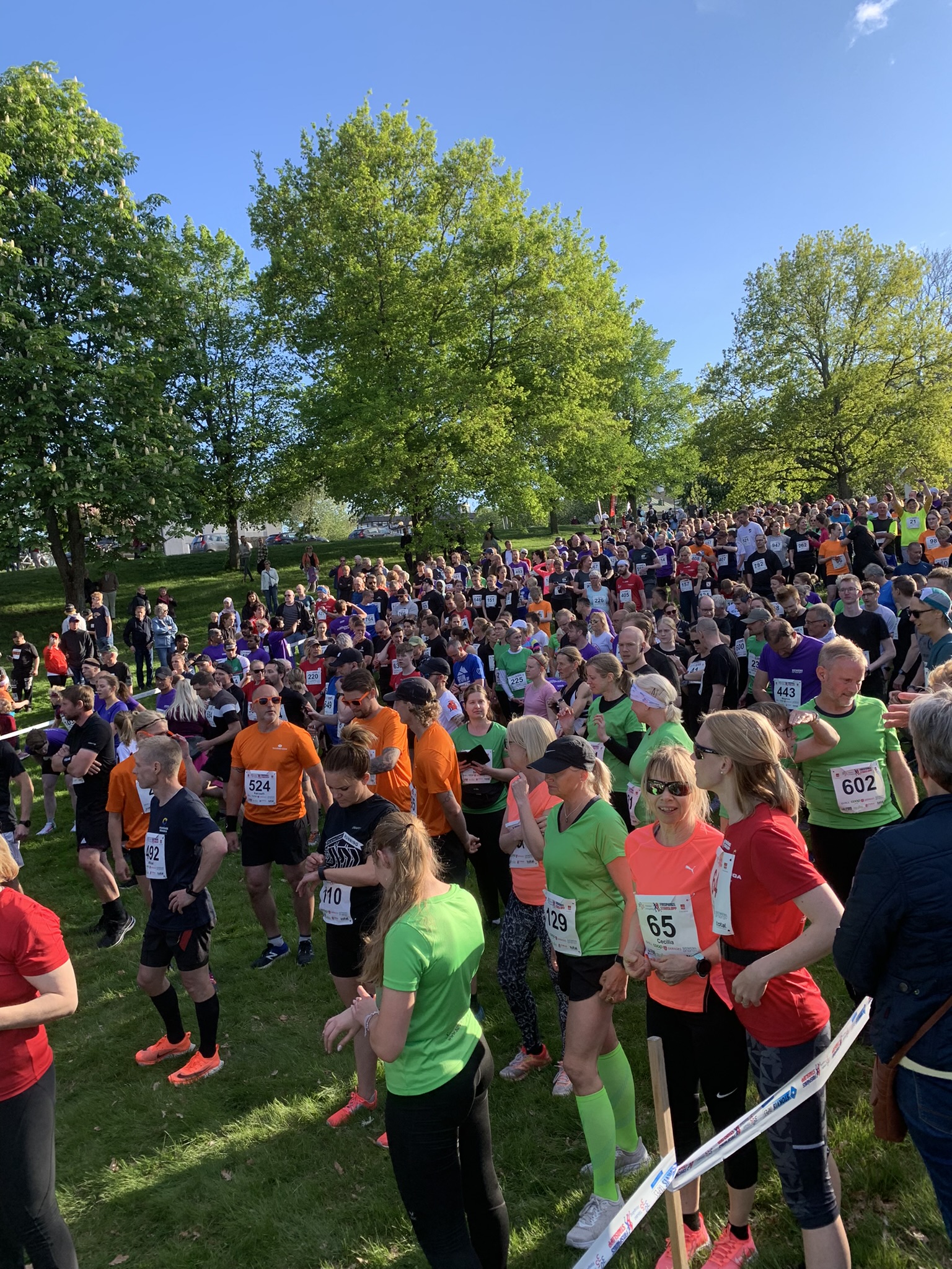 Löpare redo för start i Stadsloppet